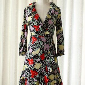 Rixo Designer Silk Floral Dress